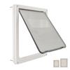 Pet Flap Door Noiseless 2 Way Weather Resistant Interior Exterior Cat Dog Door for Pet Crate Enclosu