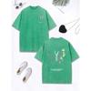 Personality Hollow Out Butterfly Prints Washed T-Shirts Women Cotton Oversized Tops Distressed T Shirt Summer Clothes