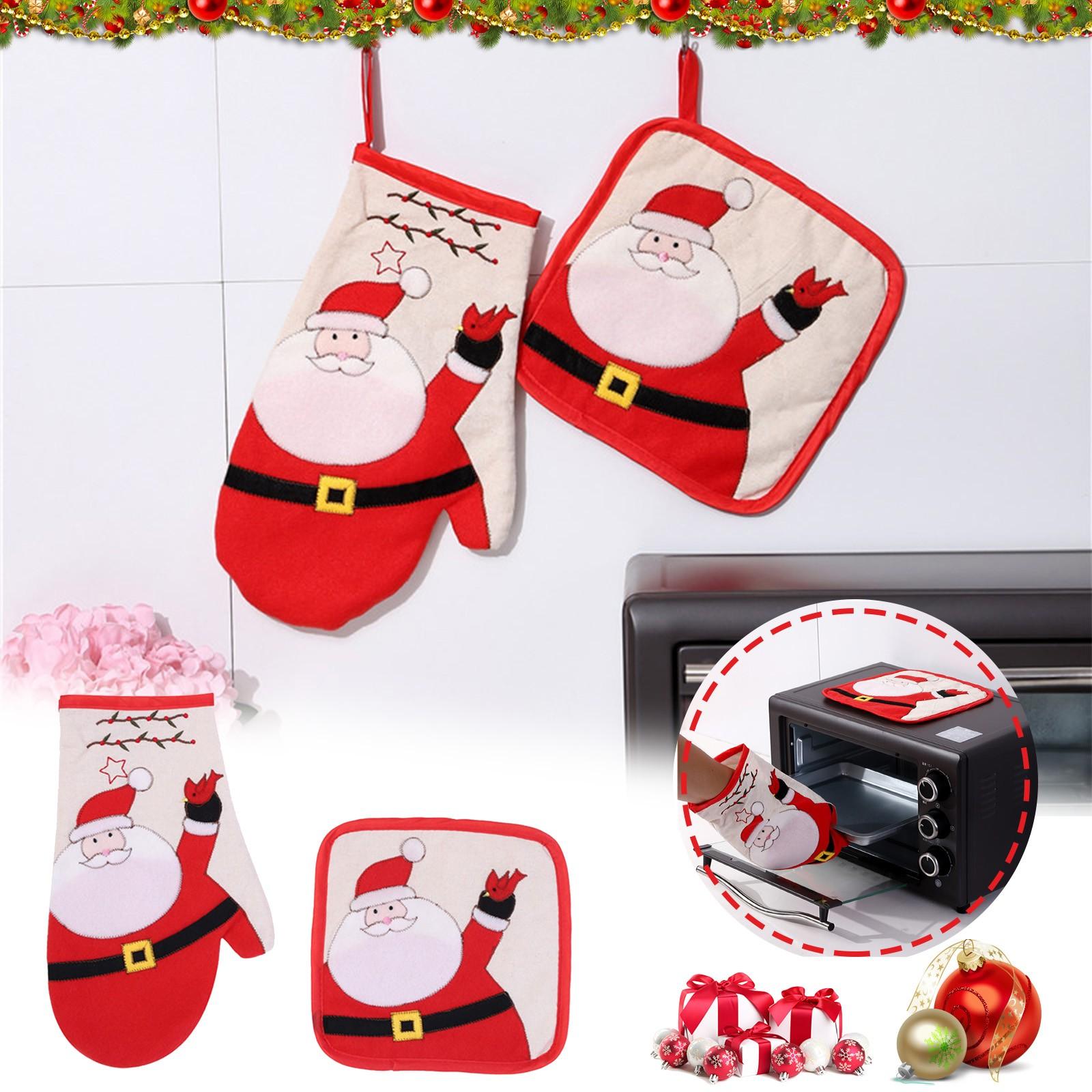 

Коврик для микроволновки, перчатки, рождественские украшения для дома, коврик для стола, грелка