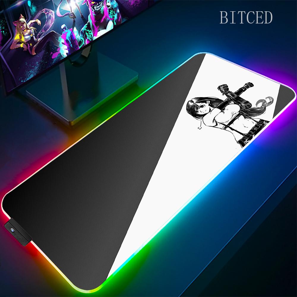Rgb Final Fantasy Mouse Pad Laptop Mousepad Gaming Cool Mouse Mat Large Gamer Mousepads Speed Cool LED Desk Mat with Backlight