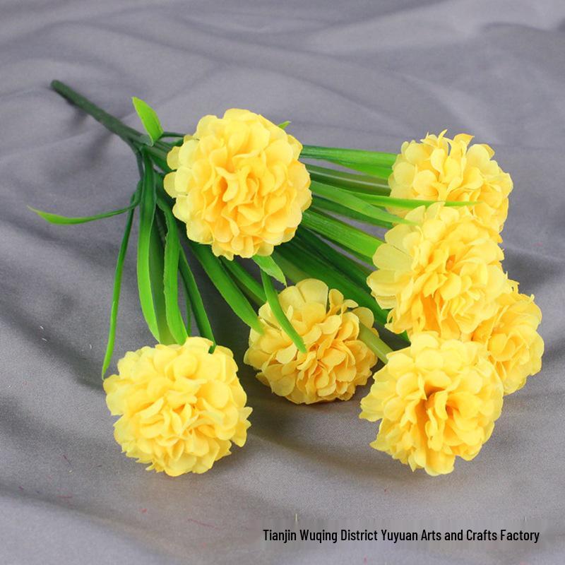 

Букет из 7 голов кристальной вышивки Осенняя хризантема и трава - Декор для дома и сада