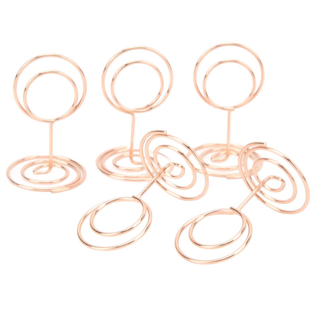 20Pcs Table Number Stands Round Shaped Stable Electroplated Metal Widely Used Place Card Holder for Wedding Party