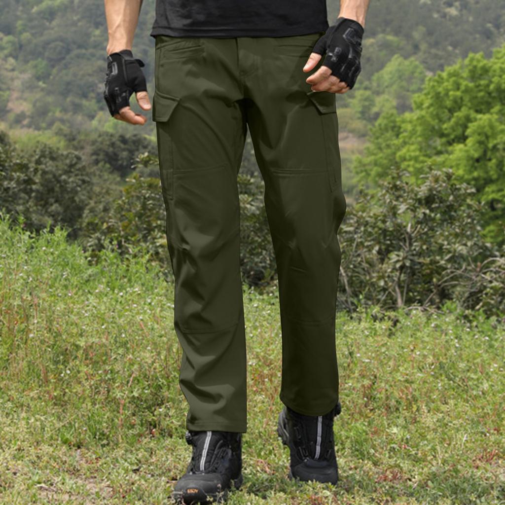Men's  Hiking Cargo Pants Quick-Dry Lightweight Waterproof Outdoor Fishing Camping Work Pants With 8 Pockets