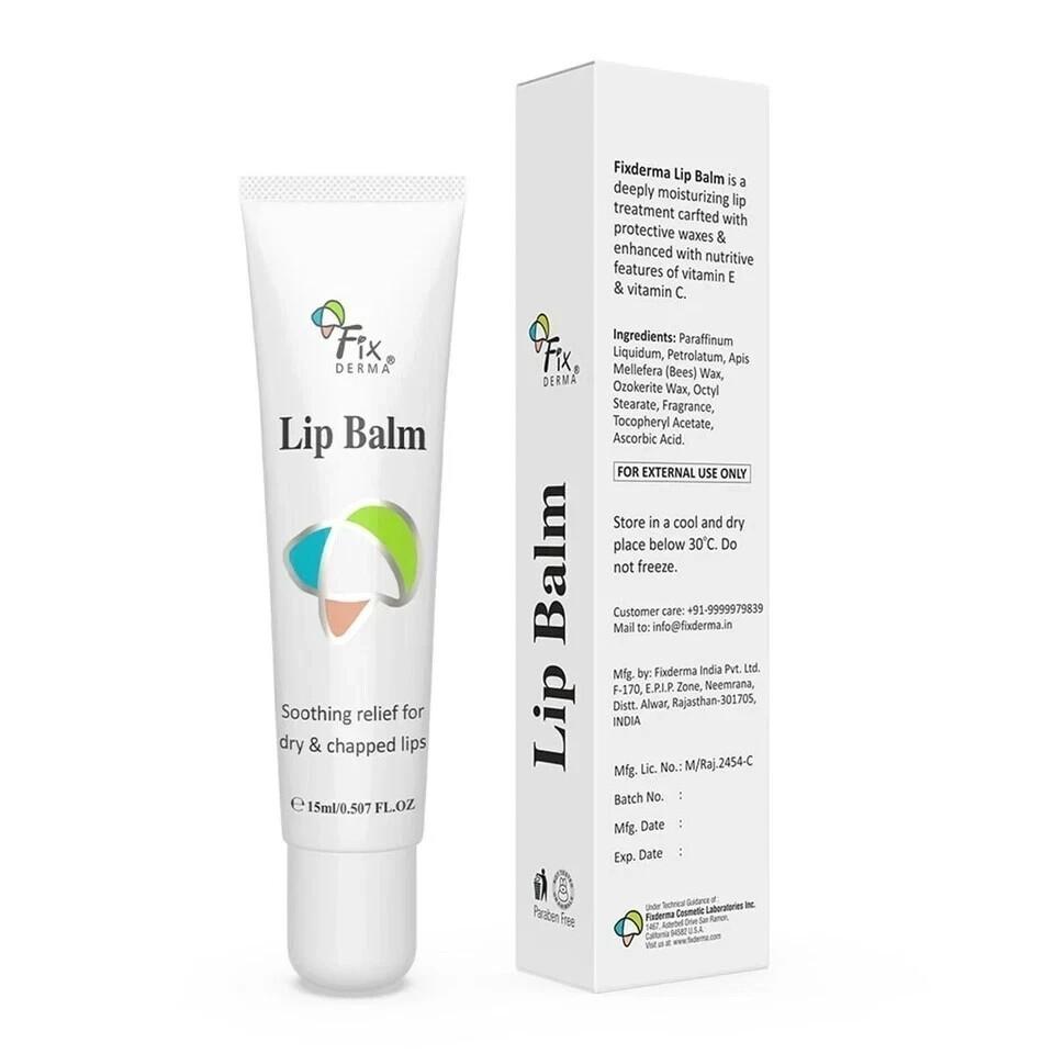Fixderma Lip Balm with Vitamin C and Vitamin E | Lip Balm for Dark Lips 15ml