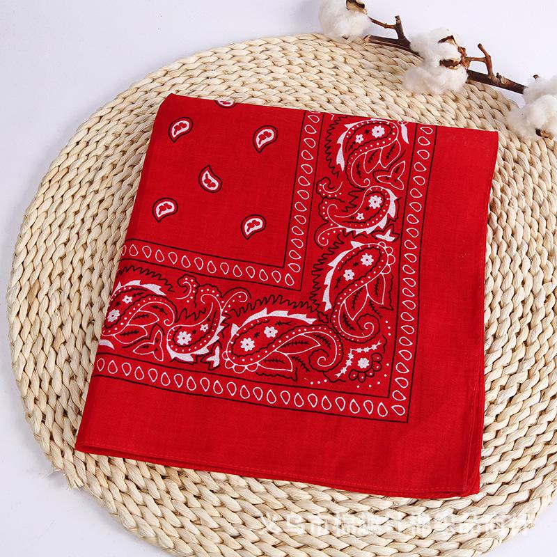 New Fashion Hip Hop Bandana Square Scarf Black Red Headband Printed for Boys/Girls Hair Accessories Hair Scarf