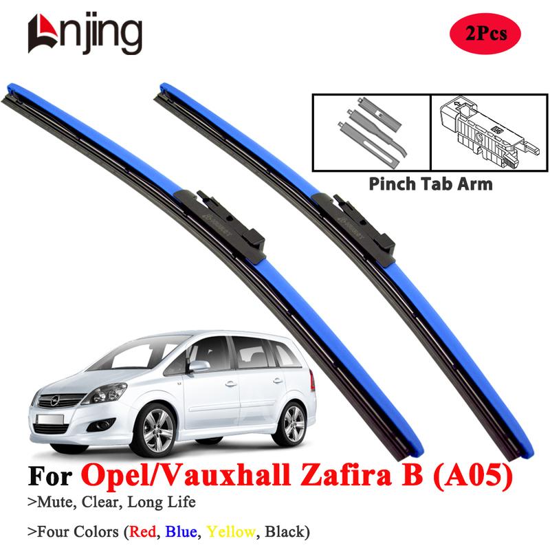 LNJING Colorful Car Wipers For Opel Vauxhall Zafira B A05 2005-2019