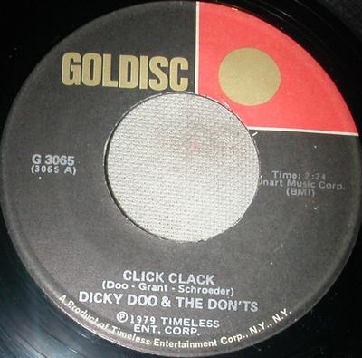 7inch Record DICKY DOO & THE DON'TS / GERRY GRAN - Click Clack / No Chemise Please G3065 Goldisc 1979 US Rock Used