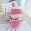 Cartoonstyle Charming Fruit Bubble Tea Plush Keychain In Vibrant Colors Tall 15cm