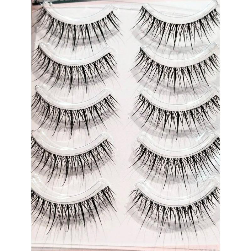 5 Pairs False Eyelashes, Natural Transparent Lash Strip, Super Realistic For Beginners Strip Lashes,Lashes,Eyelashes,Fake Lashes