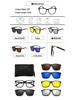 TR90 5-Piece Magnetic Clip-On Polarized Sunglasses Set with Pouch for Men & Women