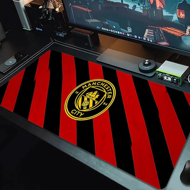 Manchester City F.C Large Size Mouse Pad Large Gaming Table Cushion Non-slip Laptop Tablet Big Mousepad XXL Mat Mini PC Playmat With Lock edge