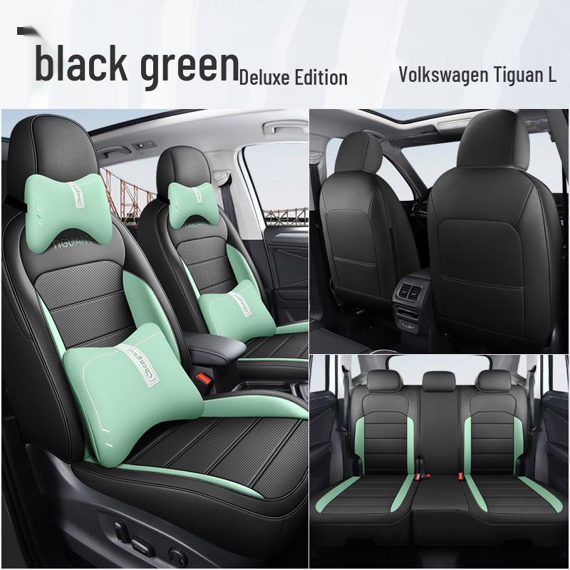 Huse scaune auto din piele respirabilă cu 5 locuri pentru Volkswagen Tiguan L 2023 pentru toate anotimpurile