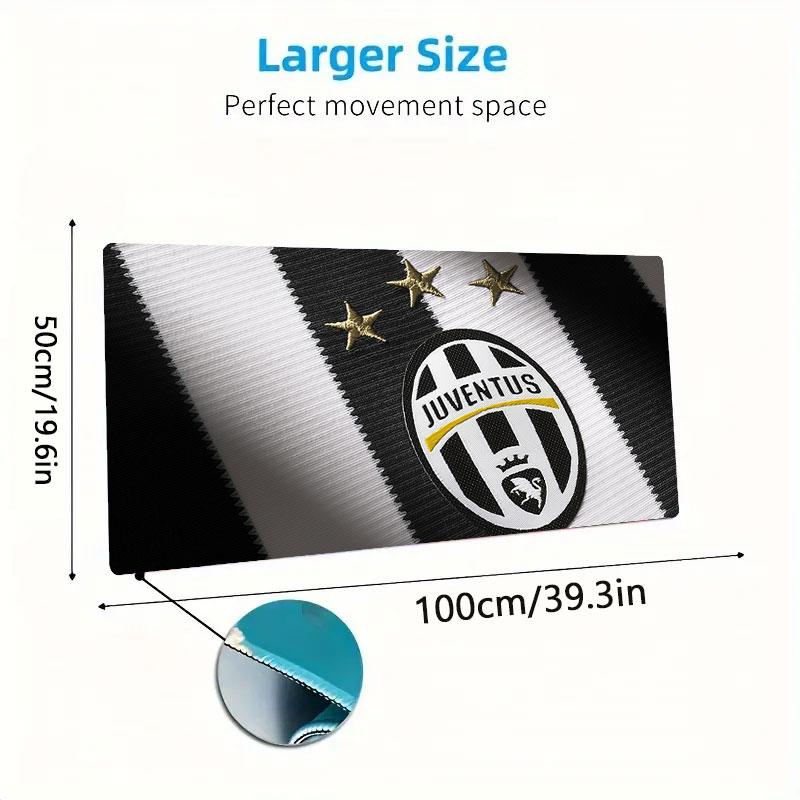 Juventus Mouse Pad, Large Gaming Desk Mat, Non-slip XXL Mousepad for Laptop & Tablet, Mini PC Playmat with Stitched Edges