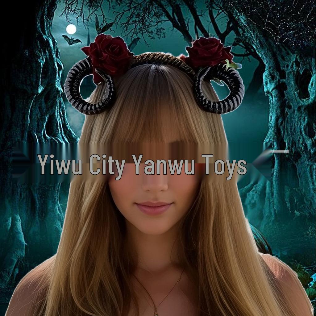 Chuunibyou Gothic Lolita Sheep Horn Hairpin - Soft Girl Headdress for Comic Con & Halloween