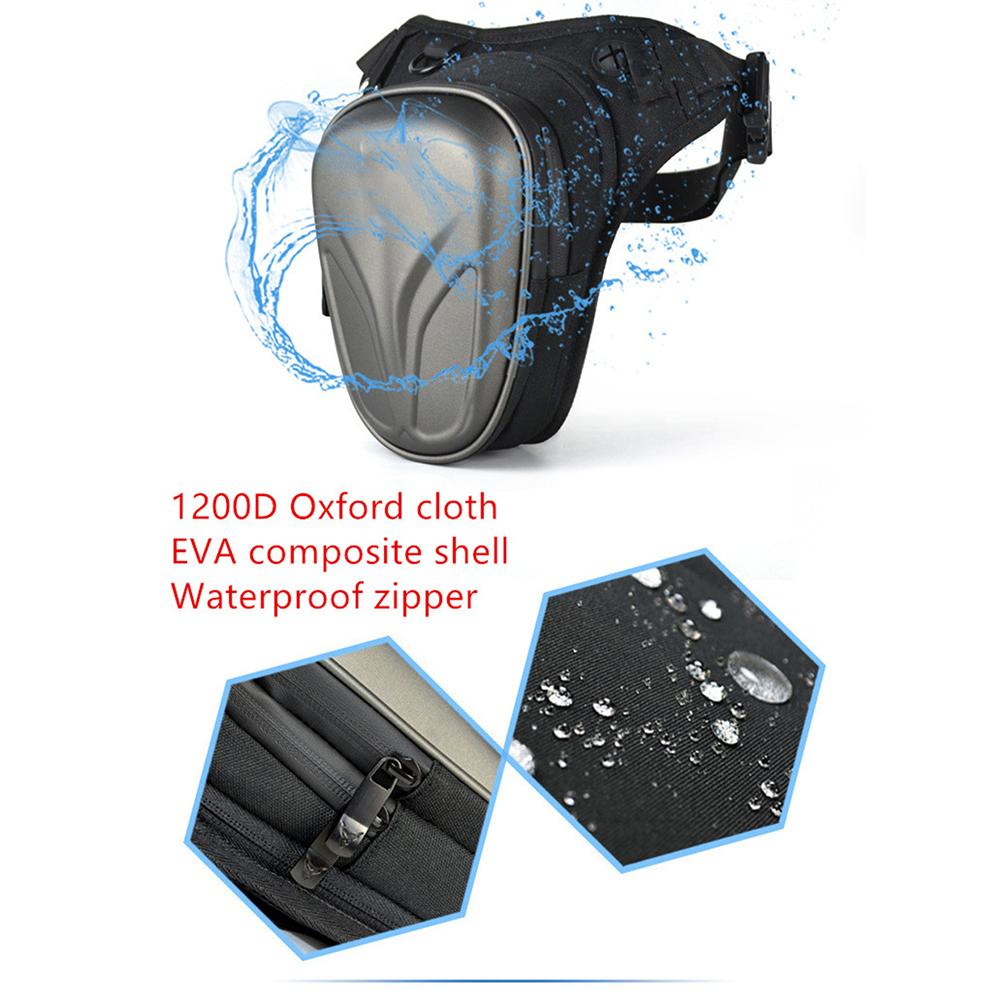 1x Carbon Fiber Look Hard Shell Motorcycle Bag Leg Bag Hip Waist Pack Waterproof