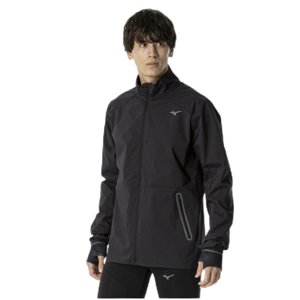 

Mizuno Running Wear Thermal Charge Water Reflective Black Jacket, Repellent, Rest, Recovery, Print, J2MEB502, Men s, чёрный