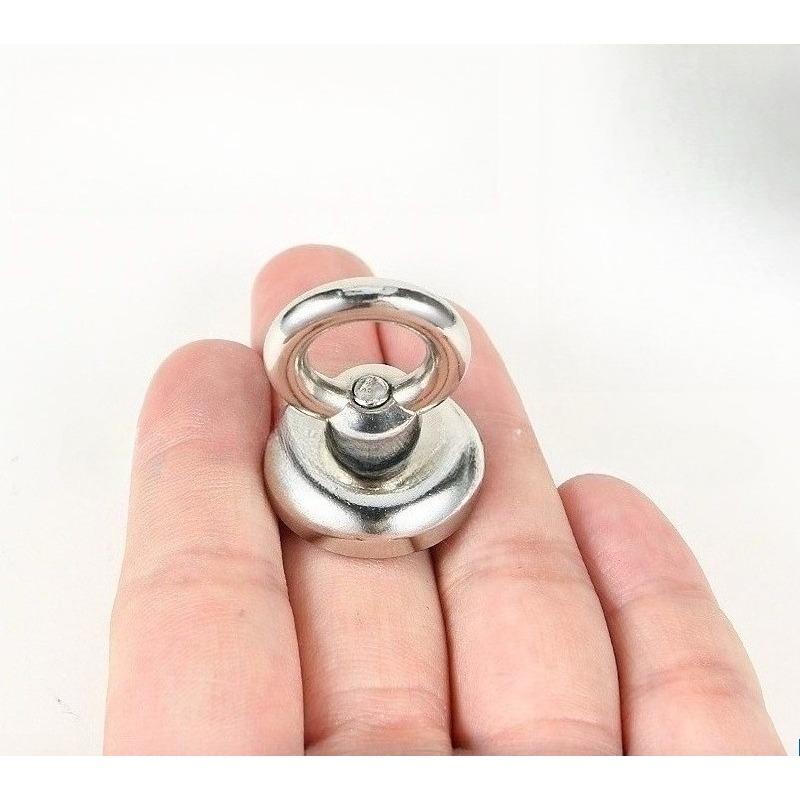 2Pcs Magnetic Hooks, Tension Magnetic Hooks, with Countersunk Lifting Rings, Suitable for Workplaces, Homes, Kitchens