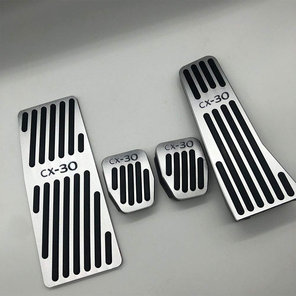 BYOUS MT Compatible Aluminum Pedal Covers for Mazda DM Series 2019 and Accelerator No drilling Features CX30 Scratch and stain CX-30 (October onwards)