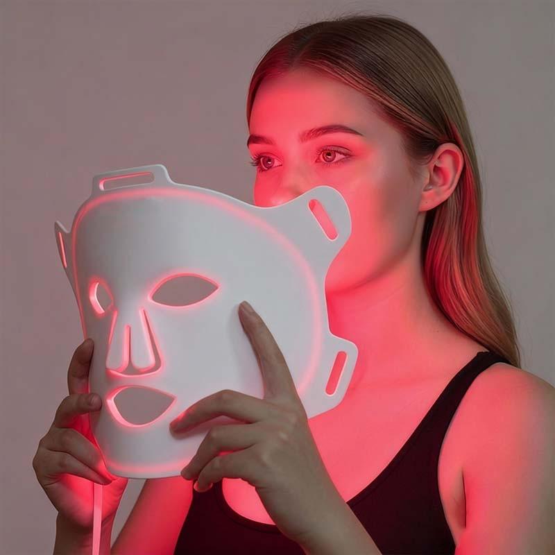 Yoghi - Lune De Soie White - Masque Facial Led - 4 Longueurs D'onde - Télécommande