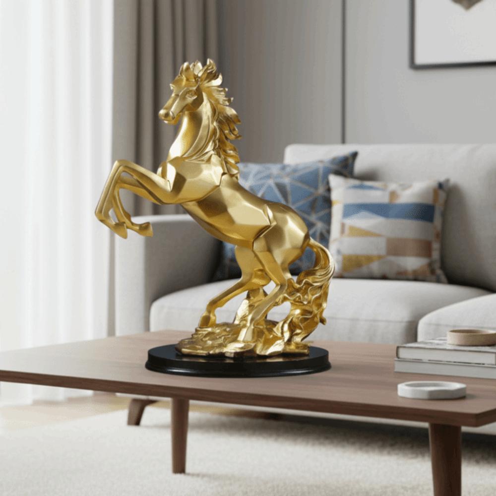 Art Horse Ornament Modern Animal Sculpture Wealth Horse Statue  New Year