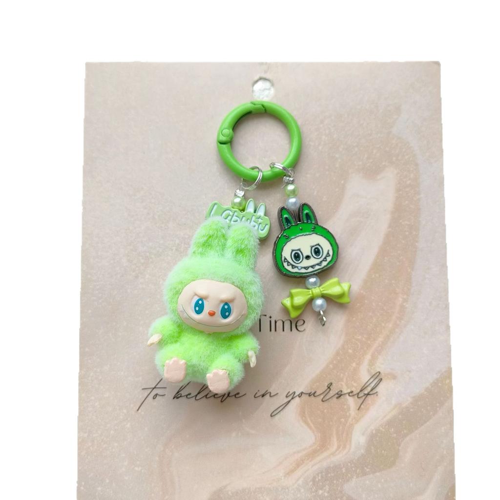 Flocking Cute Grain Labu Bag, Mobile Phone Keychain, Mobile Phone Chain, Cute Gift for Friends, Pendant.
