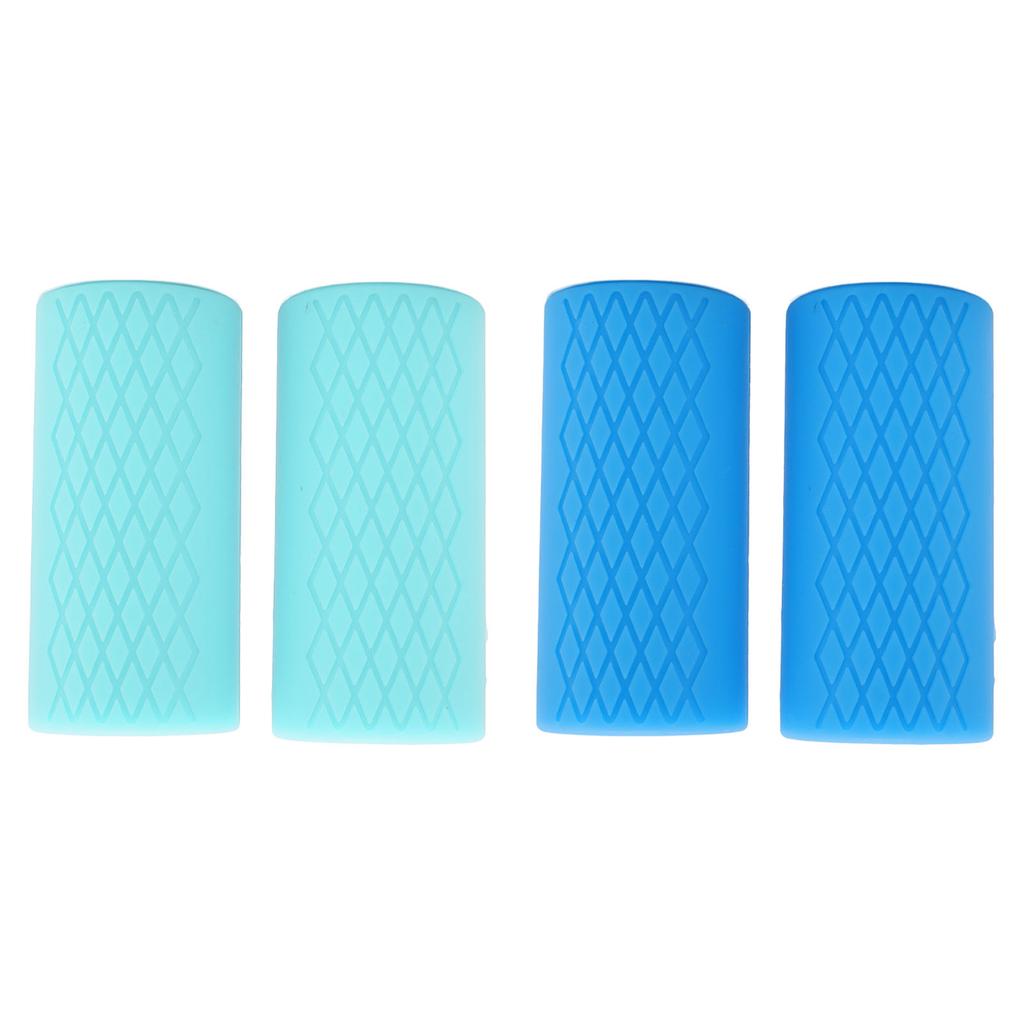 1 Pair Dumbbell Grip Anti Slip Texture Silicone Barbell Grip for Workout Fitness Accessory