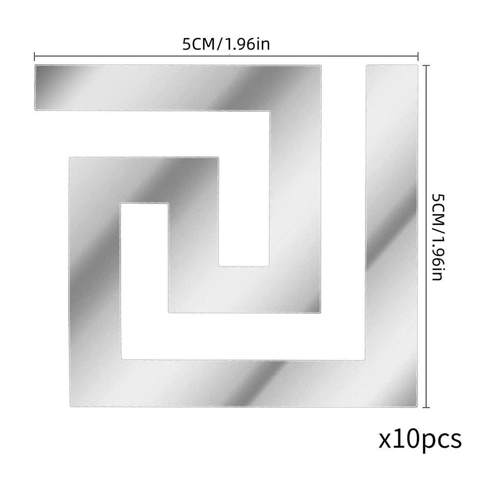 Mirror Waist Line Edge Strip Decal Wall Sticker  TV Background Home Decor