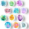1Pc Watercolor Inspirational English Quote Crystal Glass Fridge Magnet