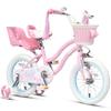 [GLERC] Bicicletă pentru Copii PETAL - Bicicletă Drăguță pentru Copii Mici și Fete de Școală Primară, pentru Vârstele 2, 3, 4, 5 - Stil Prințesă - Înălțime Reglabilă, Șa Moale
