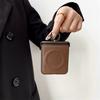Leather Ring Holder for Magsafe Case for Samsung Galaxy Z Flip 6 5 4 3 7 Flip6 Flip5 Magnetic Bracket Shockproof Cover