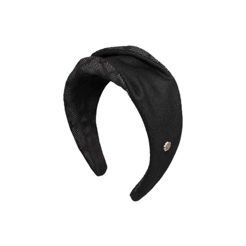 Brown Hat [serre-tete] Folding Fascinator - Black