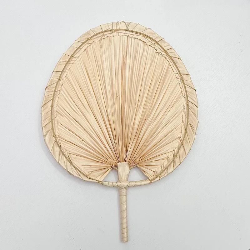 Hand Woven Craft Fan Summer Cooling Mosquito Repellent Fan Natural Palm Leaf Hand Shake Fan Ancient Fan Home Decoration