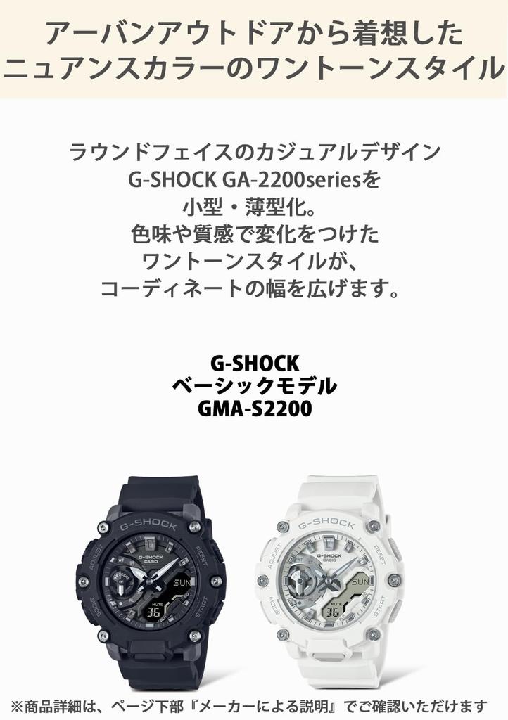 Casio Model Black G-Shock Mid-Size GMA-S2200-1AJF Women's Watch,