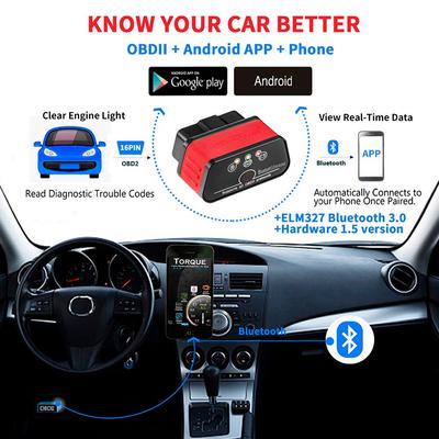 KW903 Wireless OBD2 Scanner 12V Diagnostic Code Reader for Android Devices ELM327 Auto Code Reader OBDII Tool
