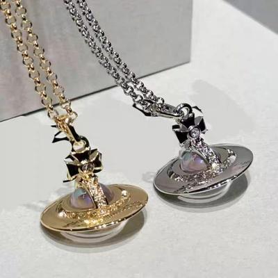 Collana Sfera Stile Laser Imperatrice Vedova Aurora con Design Pianeta Traslucido