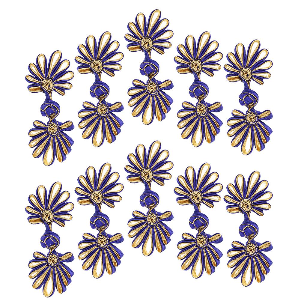 5 Pairs of Chinese Dress Made of Chrysanthemum Frog Knot Closure