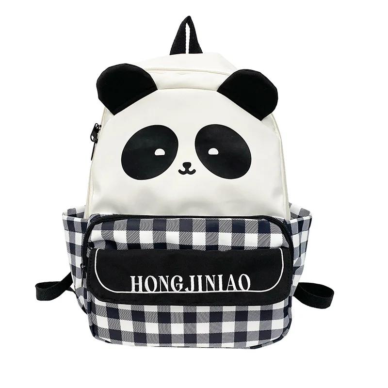 Women Cute Cartoon Panda Schoolbag 2024 New Kindergarten College Students Backpack Girl Large Capacity Light Backpack