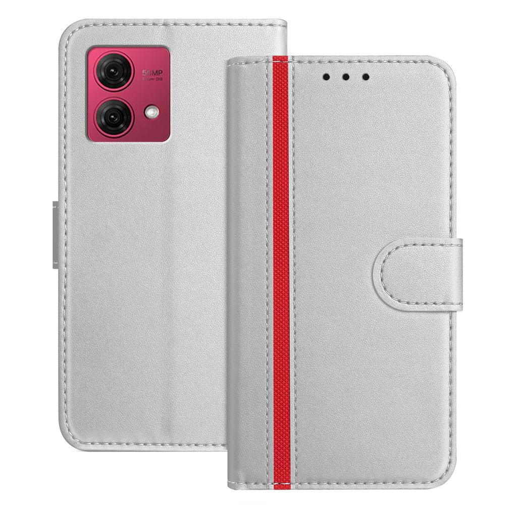 For Motorola Moto G84 5G Phone Cases Wallet Stand Color Splicing Leather Cover with Magnetic Clasp