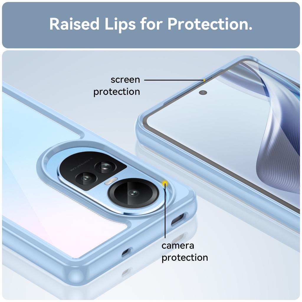 For Oppo Reno10 Pro 5G (Global)/Reno10 5G (Global) TPU+Acrylic Hybrid Case Drop-proof Mobile Phone Back Protector Cover