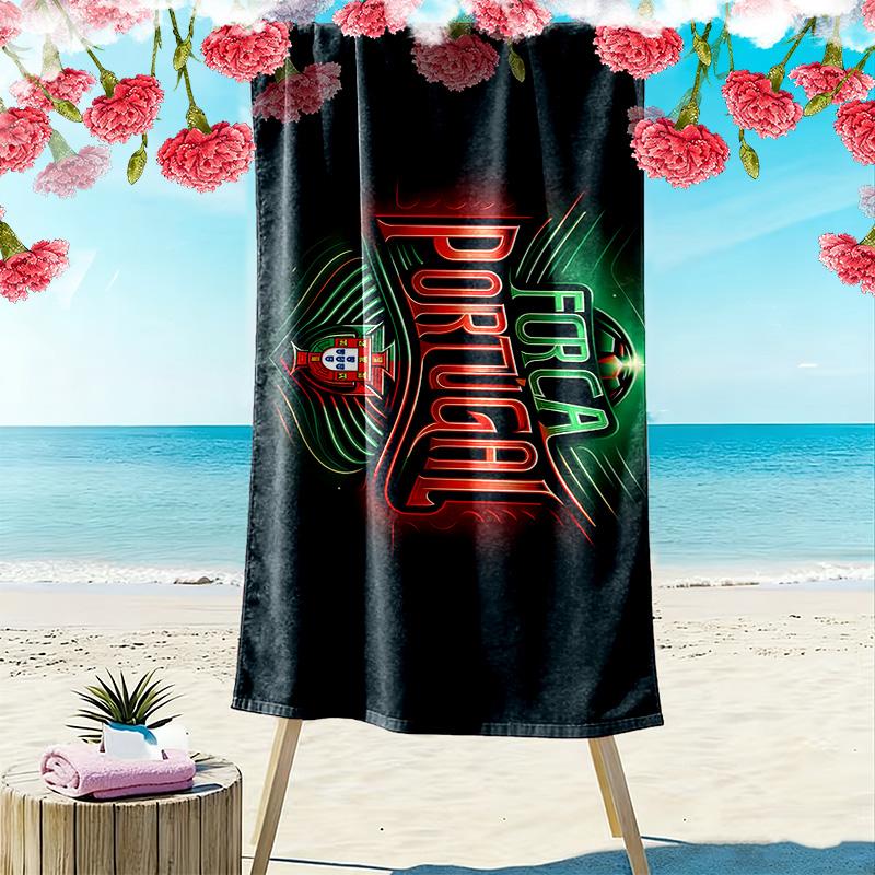 A Seleção das Quinas Print Beach Towel, Large Soft Quick Dry Towel for Beach Camping Swimming