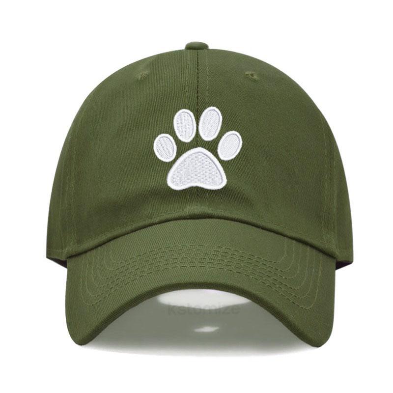 Dog Paw Vintage Washed Cotton High Quality Embroidery Dad Hat  For Men Women Baseball Cap golf caps Snapback Cap Wholesales