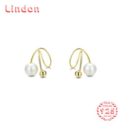 Lindon 925 Sterling Silver Synthetic Pearl Earrings Drop Earrings For Women Wedding Party Gifts