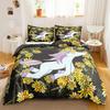 Unicorn Duvet Cover Set Starry Sky Unicorn Bedding Set Full Queen SizeDreamy Unicorn Theme Girly Comforter Cover Set For Girls