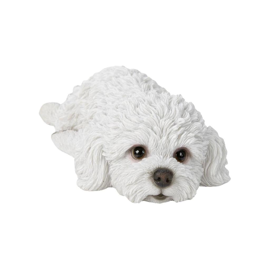 Ubia Prone Toy 19 x 10 x 5 Doll Animal Garden H24125 Poodle, Shiro, cm, Figurine, Ornament, Decoration, Dog,
