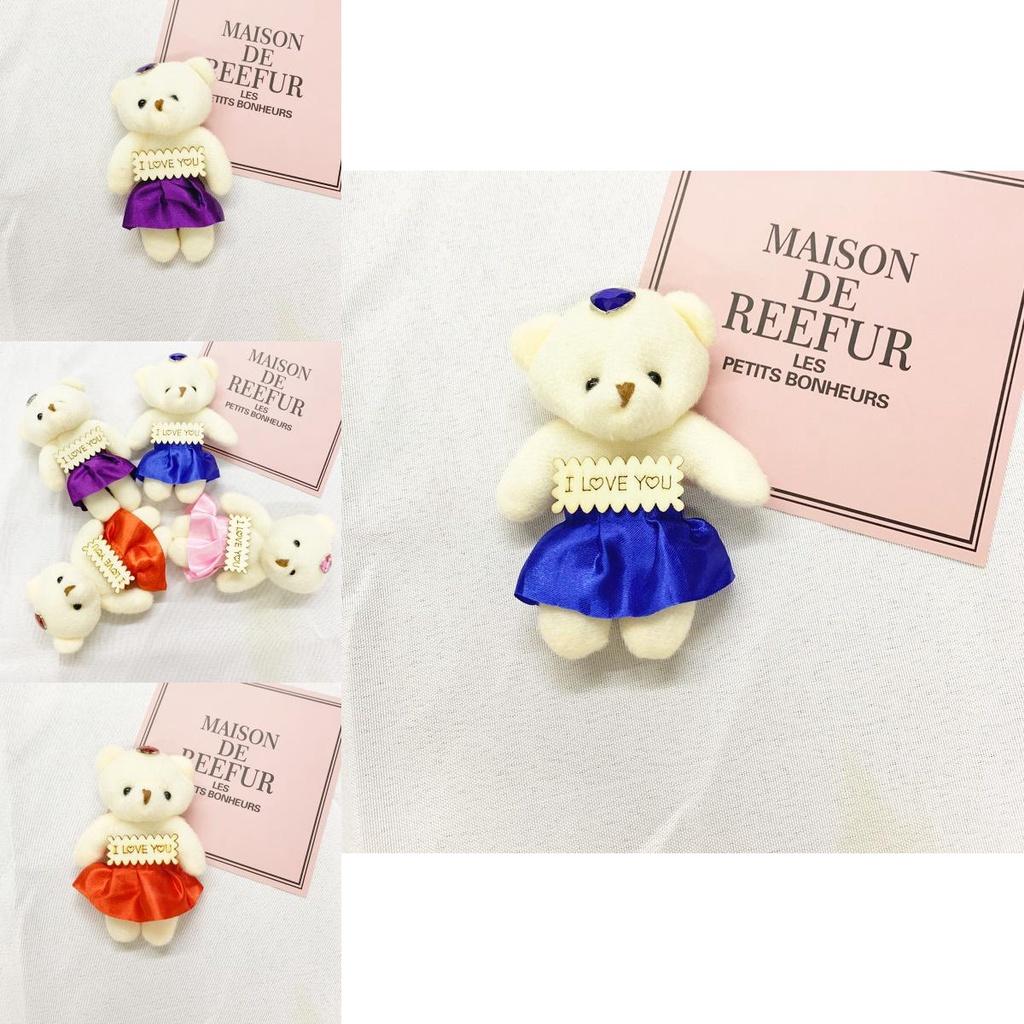 Cute Cartoon Teddy Bear Plush Toy Wholesale Wedding Decoration Wedding Gift Hanging Pendant Characters)