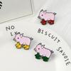 Lapel Brooch Cute Pig Shapes Alloy Unisex Collar Brooch for Gifts