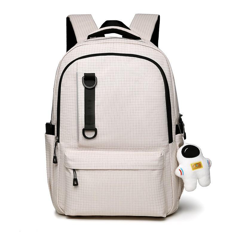 Rucksäcke im koreanischen und japanischen Stil mit Karomuster für Männer und Frauen - Trendig, großes Fassungsvermögen für Studenten und Paare