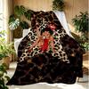 Betty Boop Pattern Blanket for Home Decoration, Bed, Sofa, Car Travel, Camping, Suitable for All Seasons, Birthday Christmas Gift