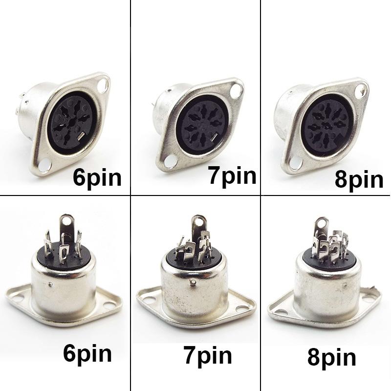 Computer Keyboard Plug 3P 4P 5P 6P 7P 8P DIN S Terminal Connector Female Socket MounTerminal Connector SOLDER
