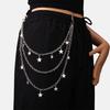 2000s Charm Pedant Chain Metal Body Chain Waist Chain for Women Girl Waist Chain